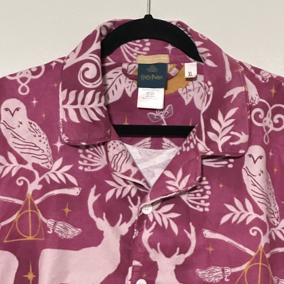 Pottery Barn Teen HARRY POTTER Patronus Damask Flannel Pajama Set Adult XL - Picture 3 of 14